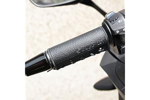 Vemote Motorcycle Heated Grips Cover Pad 12V, Universal Handlebar, Compatible with Harley Davidson, Temperature Adjustable Five Gear,Waterproof, ATV Hand Heater Warmer with Switch & Fuse