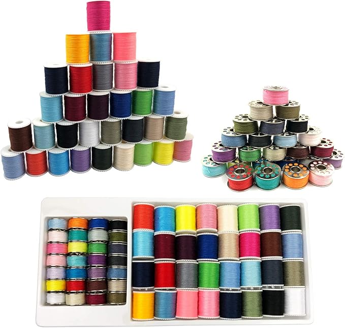 Sewing Machine Thread Kit, dilib 60 Pcs Bobbins Sewing