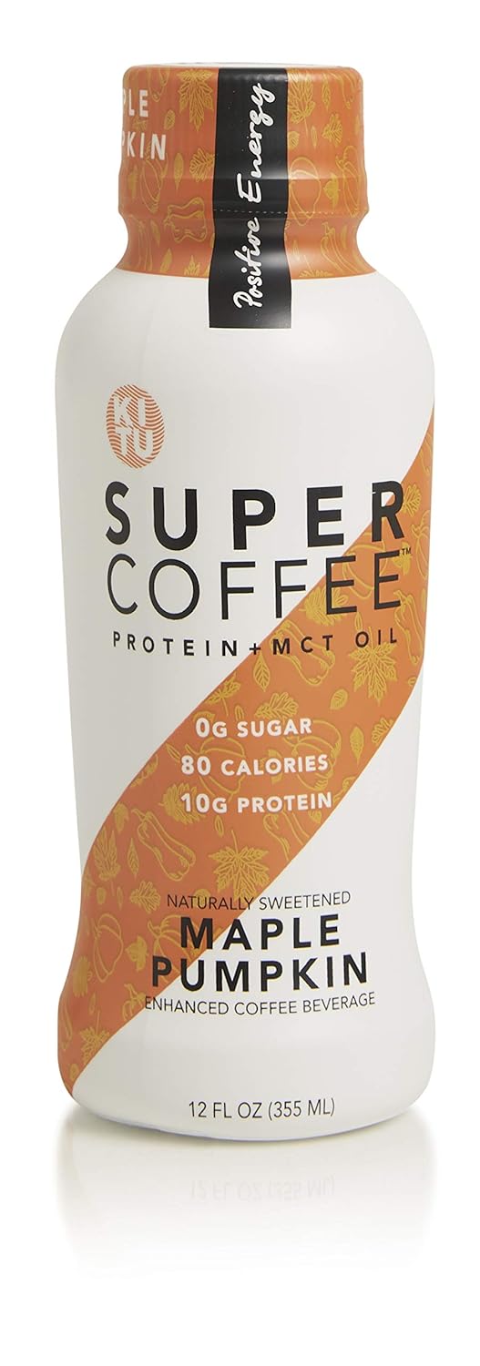 Kitu Super Coffee Maple Pumpkin Sugar-Free Formula, 10g Protein, Keto Approved, Lactose Free, Soy Free, Gluten Free, Pack of 24