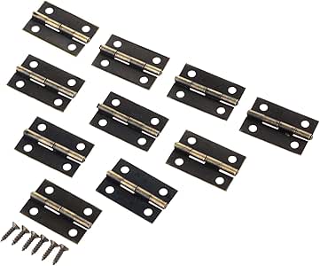 DRSM Bisagras de Muebles de Bronce/Oro Antiguo de 10 Piezas Bisagras de