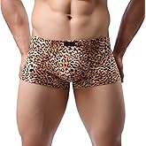 Mens Sexy Boxer Briefs Underwear Low Rise Breathable Men Trunks Shorts Underpants (as1, alpha, x_l, regular, regular, 1pc/Yellow)