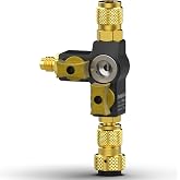 Fieldpiece - VC2G 1/4&Prime; Valve Core Removal Tool Dual Valve with Sight Glass - Vacuum-Rated 20 microns &amp; A2L Compatible - HVAC Tools