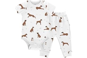 vvfelixl Baby Bodysuits Pants Sets Gnome Mushroom Short Sleeve Baby Clothes for Boys Girls 3M