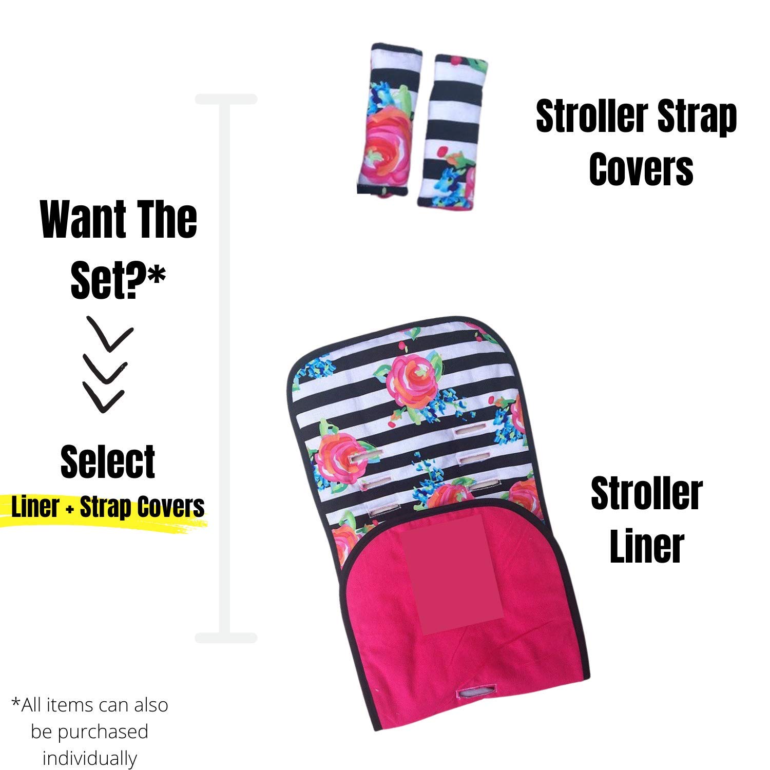 pram liner and strap covers