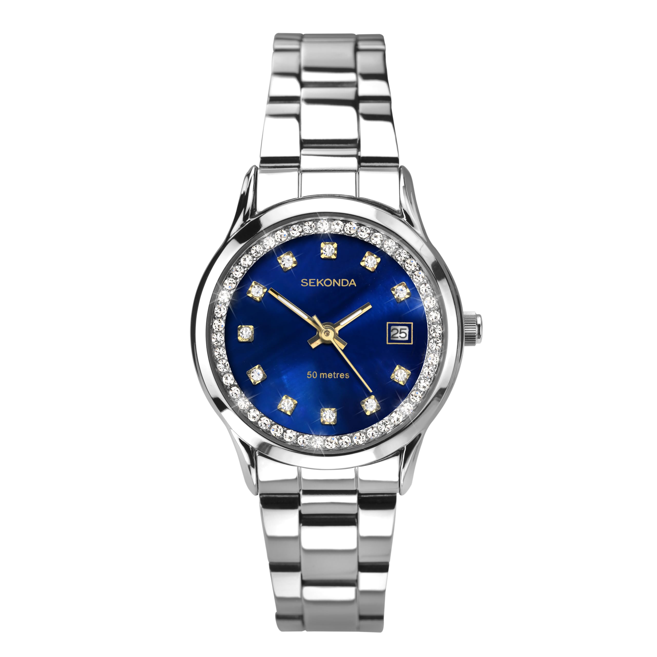 Sekonda Women's Quartz Watch with Mother of Pearl Dial Analogue Display and Silver Stainless Steel Bracelet 2147.27