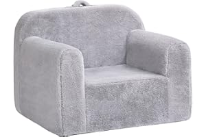 Givjoy Toddler Chair Plush Kids Couch, Comfy Kid Sofa Lounger Chair for Bedroom, Convertible Toddler Couch for Girls and Boys, Reading Chair for Kids