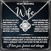 To My Wife Necklace From Husband, Wife Birthday Gifts Ideas, Gifts For Wifes On Chirstmas Anniversary Wedding, Xmas Presents For Her, Husband And Wifes Necklaces Gift