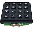 SazkJere 16 Keys Matrix Keypad 16 Keyboard Module 4x4 Buttons External Keypad Board with Pin Header (Welded)