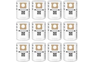 BIHARNT 12 Pack Type E & Type H Replacement 90661 90671 CMXZVBE38767 Vacuum Dust Bags Compatible with Shop Vac CRAFTSMAN 5-8 Gallon Wet Dry Vacuum