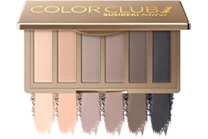 SUSIKEKI 6 Colors Mini Eyeshadow Makeup Palette Neutral Nude Smoky Eye Shadow Taupe & Brown Matte Make Up Pallet with Mirror 