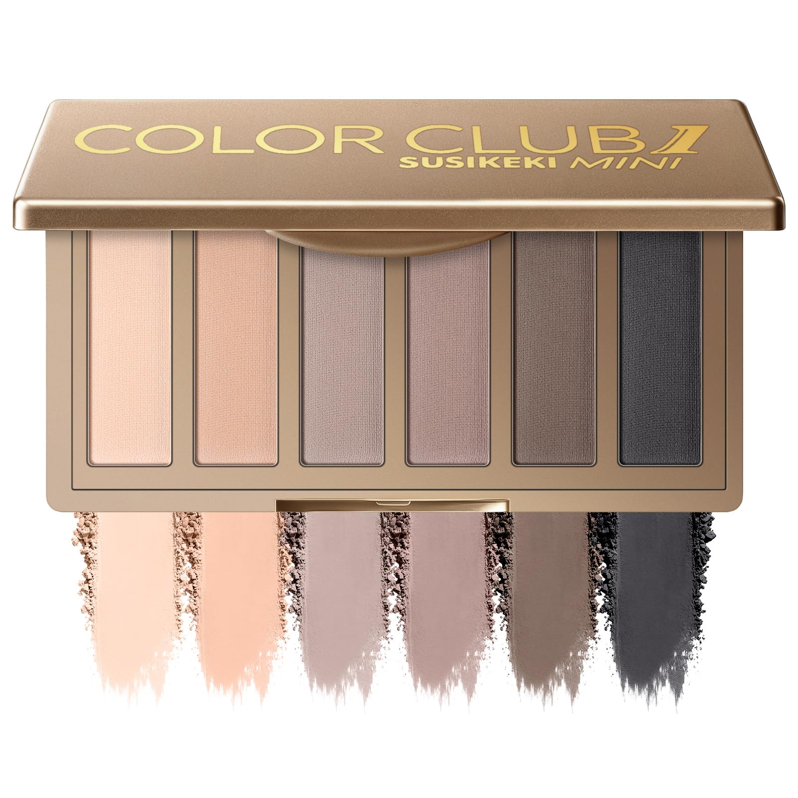 SUSIKEKI 6 Colors Mini Eyeshadow Makeup Palette Neutral Nude Smoky Eye Shadow Taupe & Brown Matte Make Up Pallet with Mirror Highly Pigmented Long Lasting Waterproof Travel Size Gift Kit 01