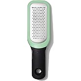 OXO Good Grips Etched Ginger &amp; Garlic Grater | Stainless Steel Teeth, Grate to Paste, Snap-On Cover, Garlic, Ginger, Turmeric, Horseradish, Non-Slip, Dishwasher Safe