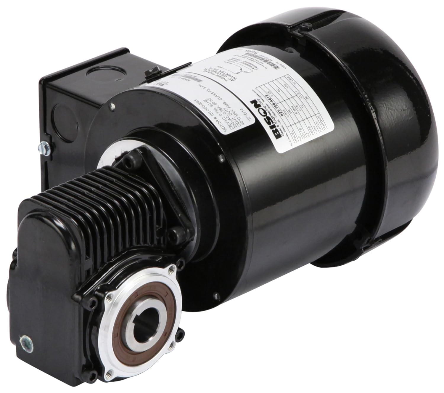 Bison Gear 0267564430 Right Angle Gear Motor, IP43, 1/4 hp, 301