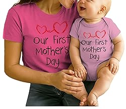 Tstars Our First Mothers Day Mommy and Me Matching
