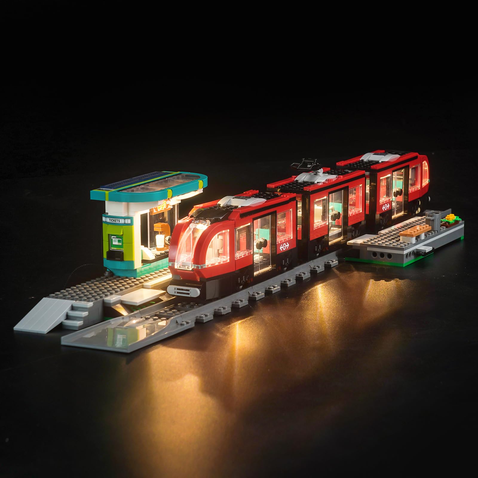 Led Light Set Compatible with Lego Downtown Streetcar and Station (No Model), Decoration Lighting Set for 60423 Downtown Streetcar and Station Creative Toys — image 1