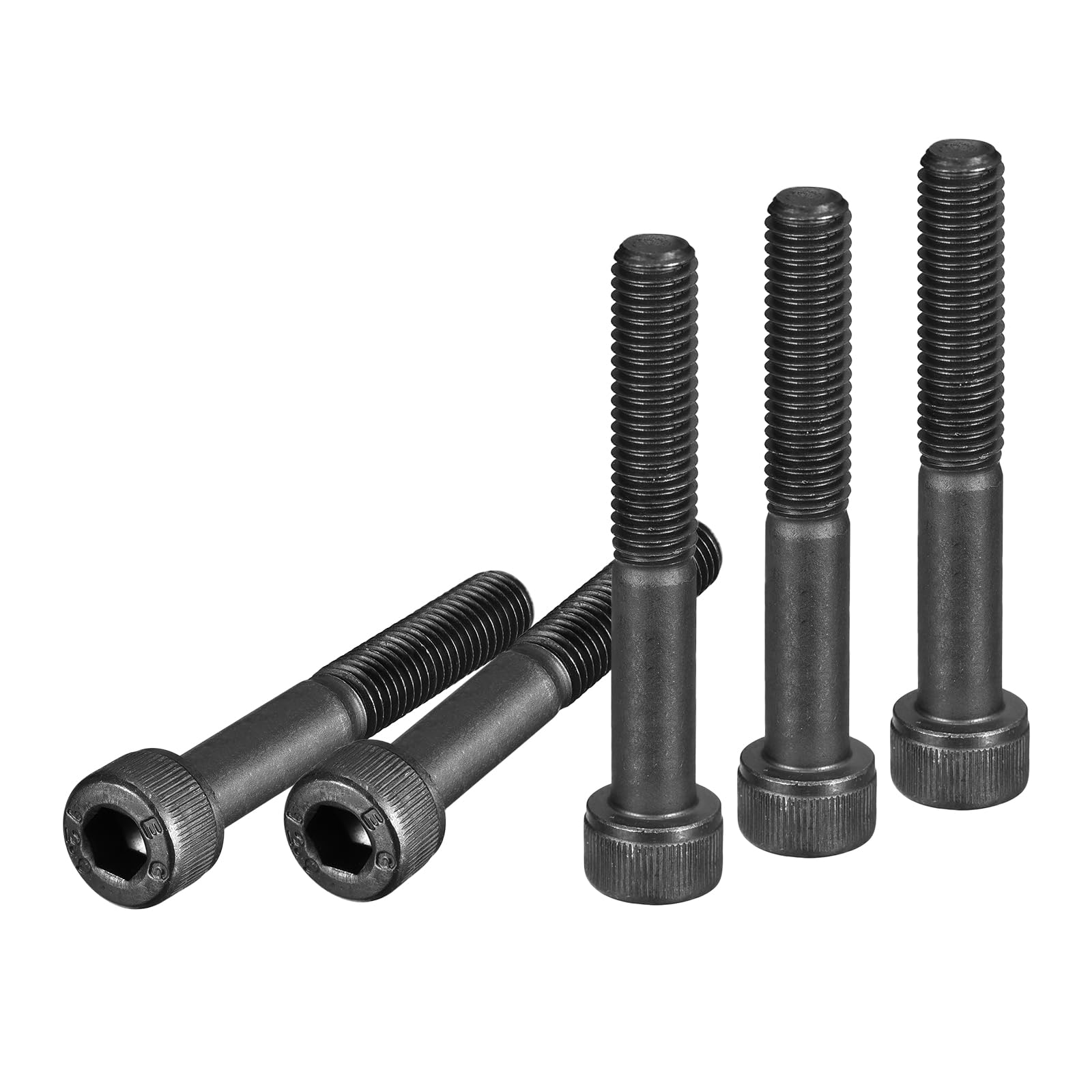 DTGN M8x55mm Socket Head Cap Screws Bolts, 10Pcs 12.9 Grade Alloy Steel, Metric Machine Hex Socket Screw, Hex Drive, Black Oxide Finish, UNC Coarse Thread Partially Threaded — image 1