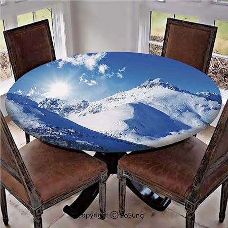 Mantel ajustable de poliéster con bordes elásticos, diseño de ...