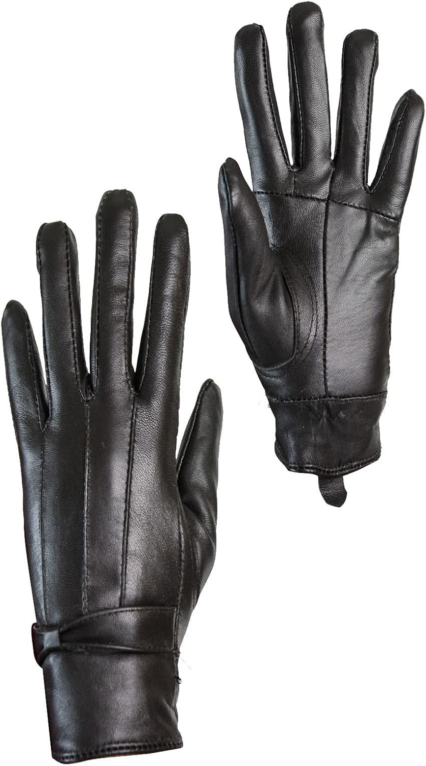Ladies Womens Genuine Leather Gloves Fleece Lined DRIVING SOFT GENUINE