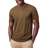 LOGEEYAR Men's Fashion Crewneck Knitted T-Shirts Short Sleeve Textured Pullover Tees Casual Waffle Knit T Shirts for Men