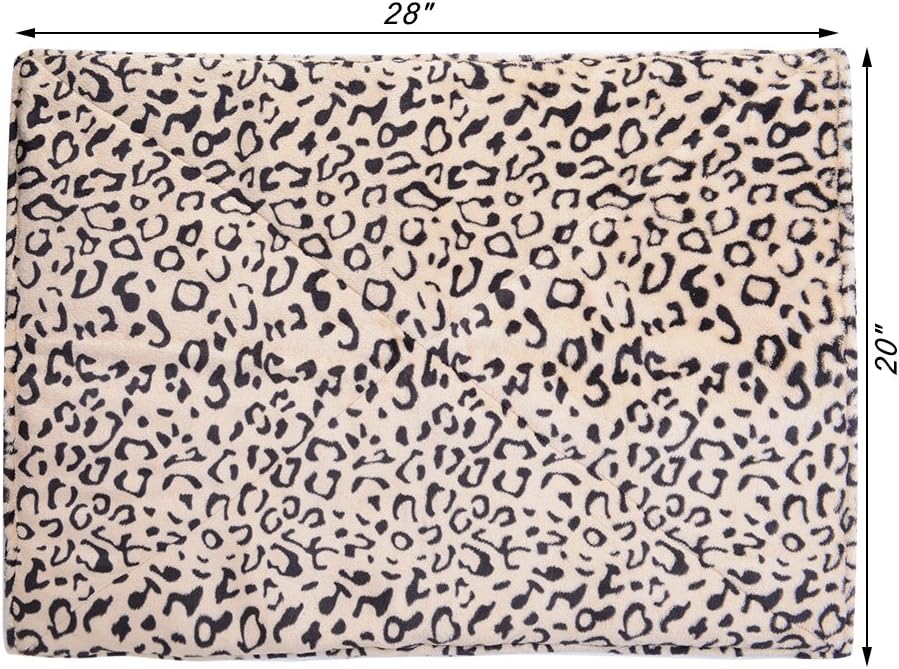 EXPAWLORER Self Heating Cat Pad for Pet, Warming Pet Bed Mat Safety Cat Pad with Leopard Print Great for Puppies and Cats in Cold Weather, Beige : Pet Supplies