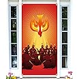Sunwer Pentecost Door Cover Come Holy Spirit Christian Holiday Party Decoration Front Porch Sign Backdrop Banner for Home Indoor Outdoor Decor