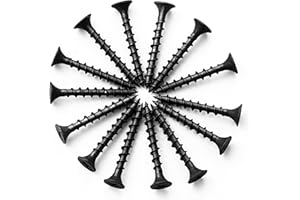 meite Drywall Screws, #6 x 1-1/4" Coarse Thread Wood Screws for Drywall, 1280PCS Black Sheetrock Screws, Phosphate Finish Phillips Drive Dry Wall Screws (5 LBS)