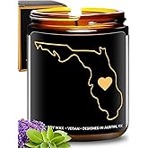 Florida Candle, Unique Florida Themed Gifts for Men and Women, Best State Souvenir Gifts for Moving Away, Thoughtful Home Sick Presents, Ideal for Birthday, Christmas, Graduation, Gift Ready