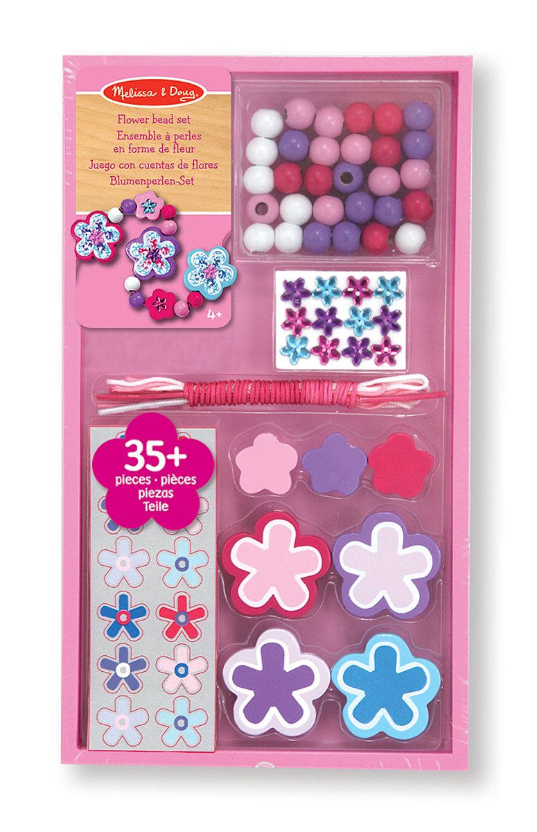 Melissa & Doug Wooden Flower Bead Set