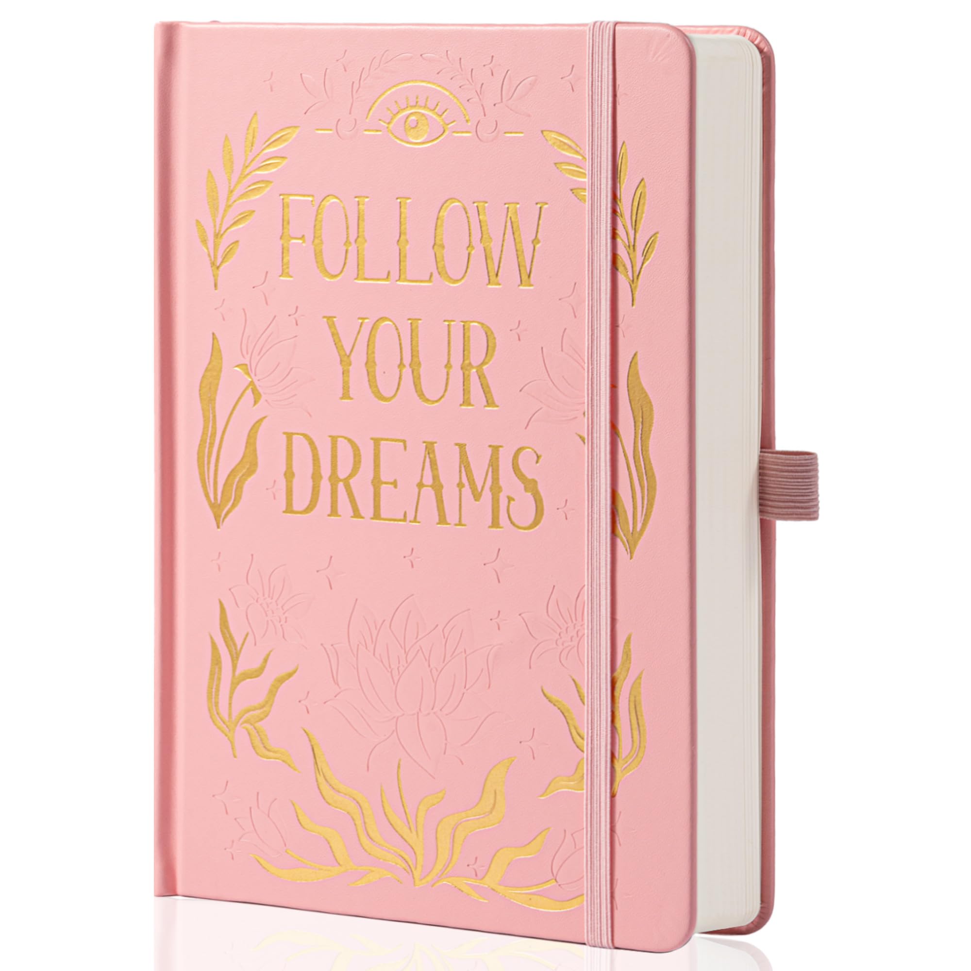 MGGAO College Rule Notebook for Women Men, 318 Numbered Pages Journal, A5 Butterfly Floral Journals for Writing, Aesthetic Notebooks, Work School Note Taking, 14.7 x 21.4 cm