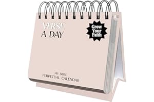 HANNAH FAITH Verse A Day Perpetual Calendar | Enjoy it Year After Year, 365 Christian Verses from the NIV Bible to Inspire Your Daily Devotional, Positive Inspirational Religious Daily Verses for Men & Women