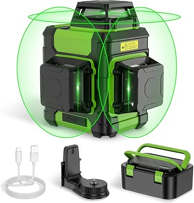 Huepar 360 Laser Level Green 3D Self Leveling Pulse 60m IP54 Kit
