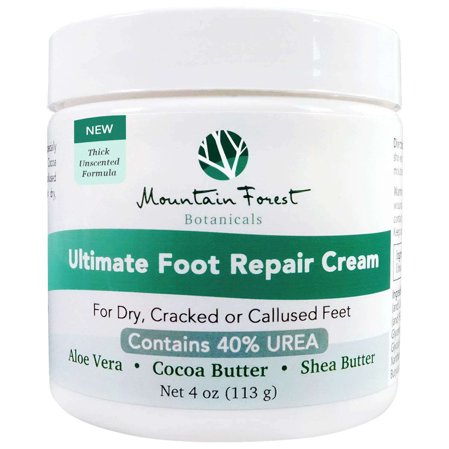Urea 40% Percent Ultimate Foot Repair Cream & Dry Cracked Heel Treatment | Corn & Callus Remover Unscented Aloe Vera, Cocoa & Shea Butter Moisturizer | Dry Dead Skin Remover for Feet : Beauty