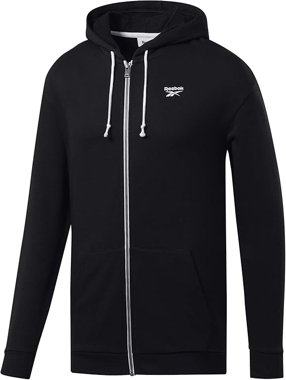 Amazon リーボック メンズ トレーニングウェア Te Ft Fz Hoodie ブラック Gjc27 Fj46 フィットネス トレーニング スウェット パーカー 通販