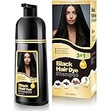 TENGLONG Black Hair Dye Shampo, Instant Black Dye Shampoo for Gray Hair,3-In-1 Color Shampoo–Long Lasting–100% Gray Coverage–