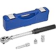 UYECOVE 3/8-Inch Drive Click 3/8 Torque Wrench 4 Pcs Set, 10~45FT/13.5-61N.m, Torque Wrench 3/8 with Extention Bar, 3/8'' to 1/2'' Adaptor and 3/8'' to 1/4'' Adaptor