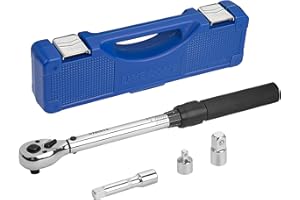 UYECOVE 3/8-Inch Drive Click 3/8 Torque Wrench 4 Pcs Set, 10~45FT/13.5-61N.m, Torque Wrench 3/8 with Extention Bar, 3/8'' to 1/2'' Adaptor and 3/8'' to 1/4'' Adaptor