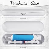 Hemiks Electric Toothbrush Travel Case, Portable Holder for Travel, White view 2