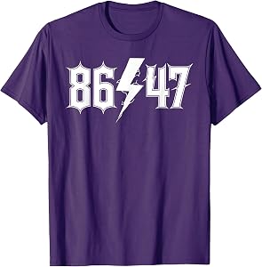 Sarcastic 8647 Vintage 80s Style 86 47 Rock Music 8647 T-Shirt