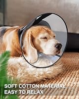 ROMANTIC BEAR Large Dog Cone Collar Soft Comfort Grey 15.7-18.9 in view 4