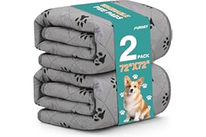 FURWEY Extra Large Washable Pee Pads for Dogs Super Absorbent Dog Training Pads Non-Slip Waterproof Pet Training Pads Mats Wh