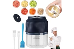 Electric Garlic Chopper, Mini Portable Veggie Cutter, Garlic Grinder Masher Onion Chopper, Quick & Compact, for Ginger, Chili