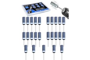 ELECHIAKAN 1500 Grit Sanding Drums for Dremel Rotary Tools Accessories, 25PCS Sanding Bits Kit for Dremel Sanding Bands with 1/8 inch Shank, Sandpaper Sticks Set for Plastic Wood Metal Grinding Polishing