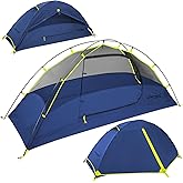 Clostnature 1/2/3/4 Person Lightweight Backpacking Tent, Easy Setup Tent | Aluminum Pole, PU 5000, Ultralight, Freestanding, Durable, Waterproof, Compact, Camping Tent for Hiking and Mountaineering