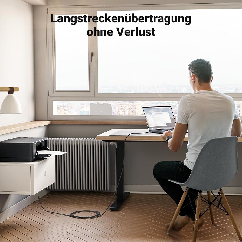USB C Druckerkabel USB B auf USB C Kabel, Scannerkabel (Silber 1m)