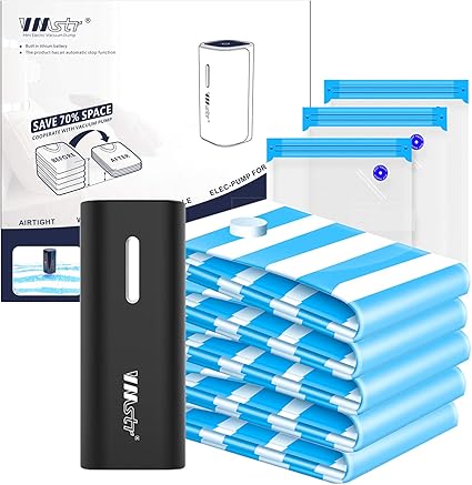 Amazon ふとん圧縮袋 真空収納バッグ圧縮袋 衣類 布団圧縮袋 ふとん圧縮袋多機能電動ポンプ付きジャンボ真空ストレージバッグ 衣類圧縮袋 衣替え 出張 旅行 梅雨季節 引越し 掃除機対応 8枚入り Peatop 圧縮袋