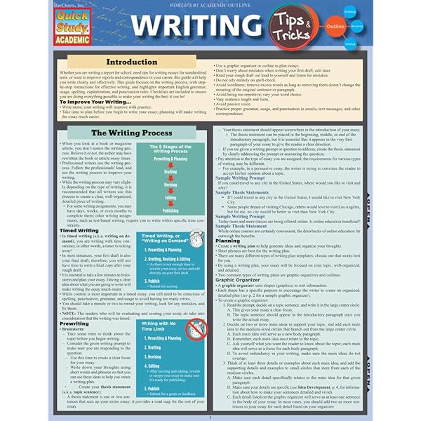 A BASIC GUIDE TO ENGLISH COMPOSITION ◆ QuickStudy | English Composition & Style Laminated Study