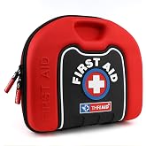 365 PCS First Aid Kit, Waterproof Well-Organized Hard Shell EVA Case | Ergonomic embedded handle, Water-Resist, 365 Pcs First aid Supplies
