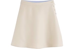 Tommy Hilfiger A-Line Side Button Skort, Kids School Uniform Clothes, Little & Big Girls