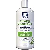 Kiss My Face Strong & Luscious Conditioner, DHT Blocker Thickening, For Dry and Damaged Hair, Women & Men, with Biotin, Ashwagandha and Sea Kelp