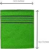 HMI Asian Exfoliating Bath Washcloth Red Green 8 Count Pack of 1 view 7